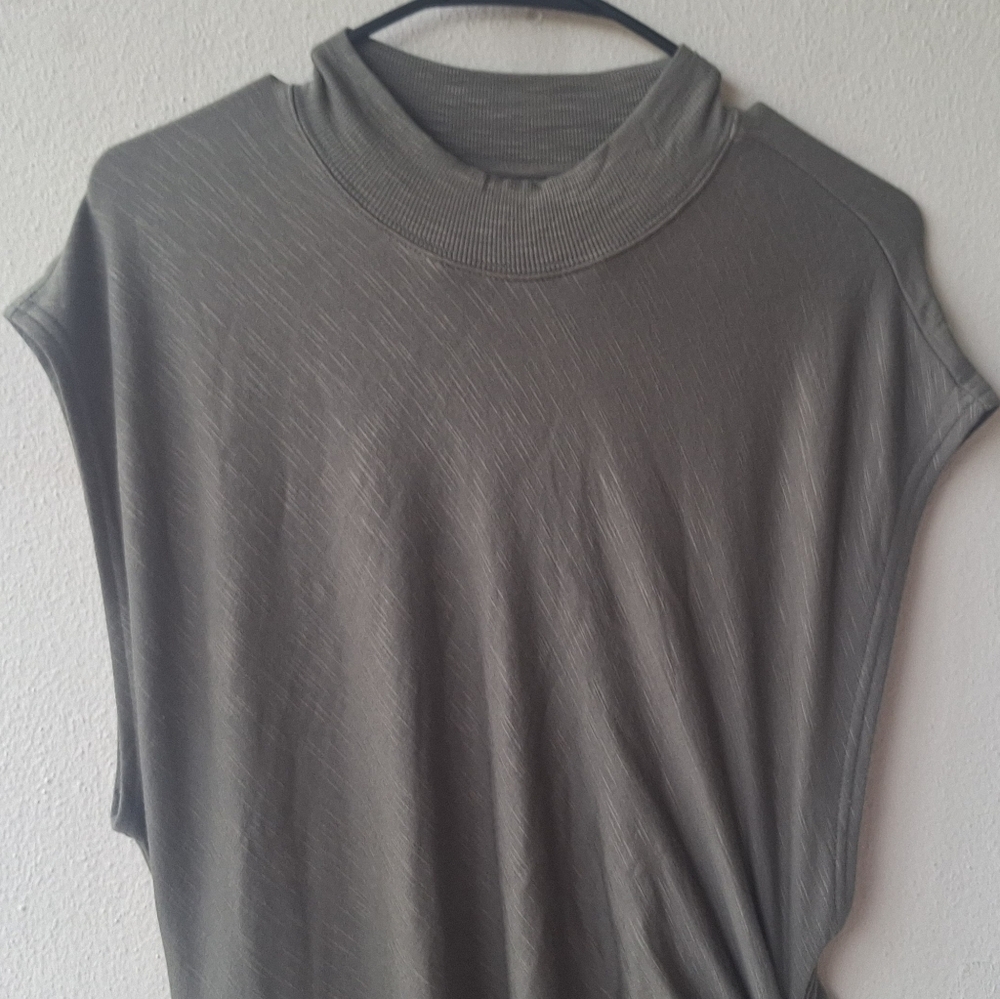 Daily Practice By Anthropologie Mock Neck Olive Women's Dress Size L - Picture 8 of 12